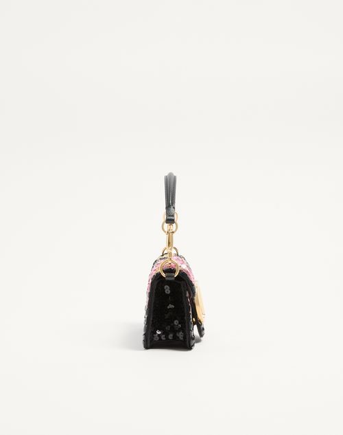 Valentino Garavani - Valentino Garavani Locò Small Embroidered Shoulder Bag - Multicolour - Woman - Shoulder Bags